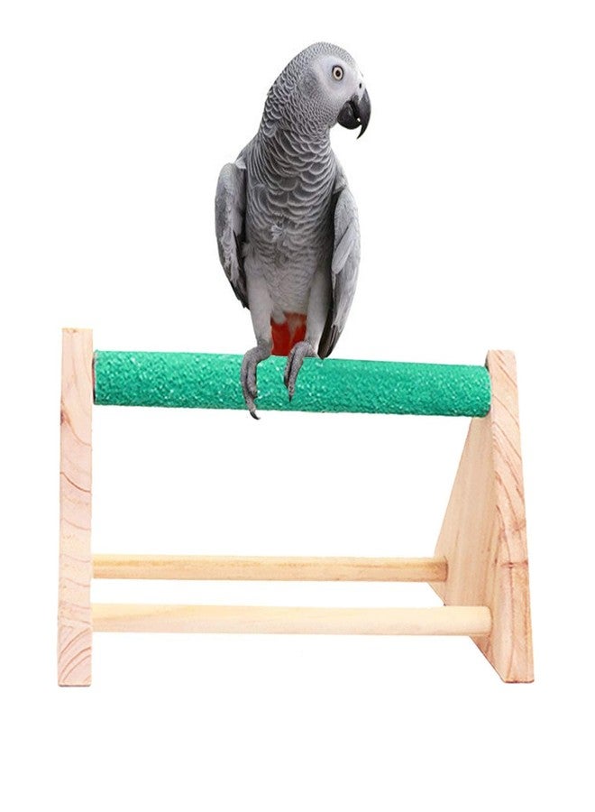 Western Era Natural Wooden Table Top Playful Climbing, Training Perch, Bird Sand Stand/Bird Toy, Cage Accessories, Playful, Resting Bird Toy (11") - Image 1